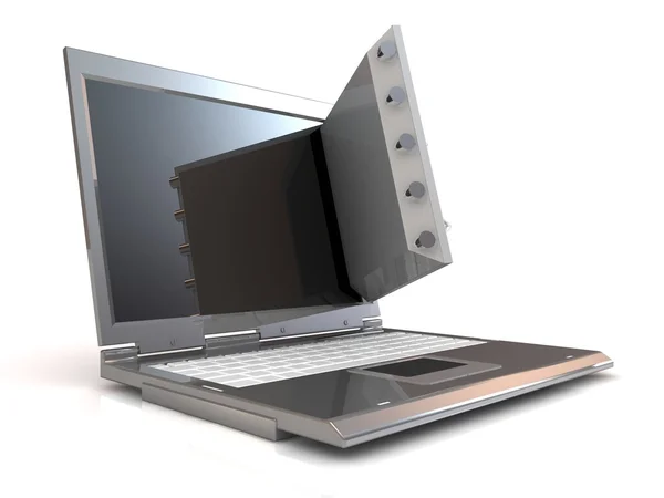 Безопасный ноутбук — стоковое фото