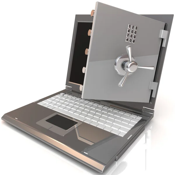 Säkra laptop — Stockfoto