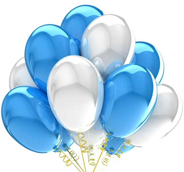 3D party balóny narozeniny dekorace vícebarevná. — Stock fotografie