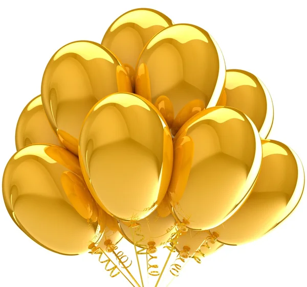 Balões 3d. Aniversário e decoração de festa. Isolado em branco . — Fotografia de Stock