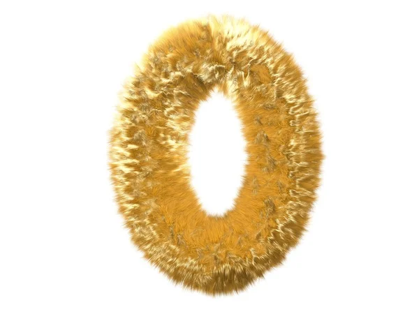 Letter O from fur fox alphabet — Stock Photo, Image
