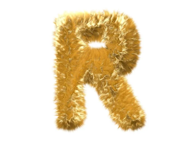 Buchstabe r aus dem Alphabet des Pelzfuchses — Stockfoto