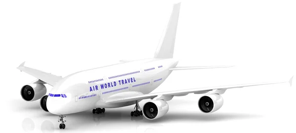 3D odrzutowy samolot pasażerski. — Zdjęcie stockowe