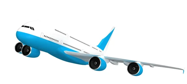 3D-passagiersvliegtuig. — Stockfoto
