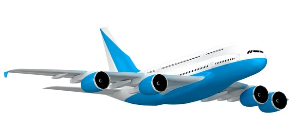 3D αεριωθούμενο επιβατηγό αεροσκάφος. — Φωτογραφία Αρχείου