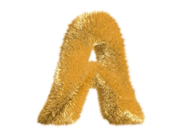 Lettre A de l'alphabet renard à fourrure — Photo
