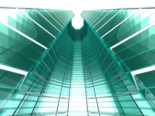 Abstrakt 3d byggnad. — Stockfoto