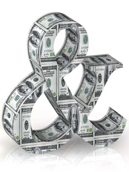 Ampersand dólar 3d — Fotografia de Stock