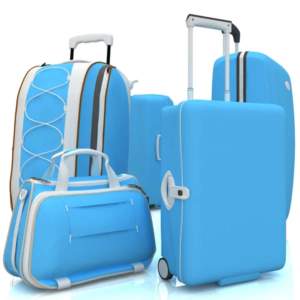 Suitcases isolated on a white background. — Stock Photo, Image