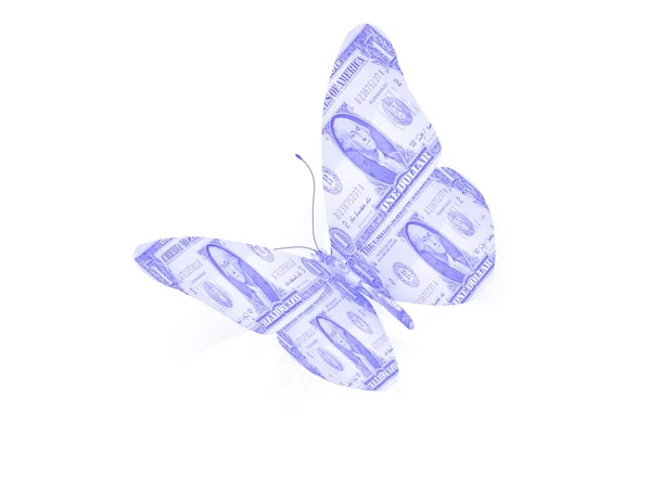 Mariposa envoltura de un dólar . — Foto de Stock