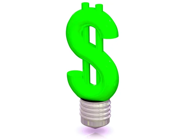 Dollar bulb — Stock Photo, Image