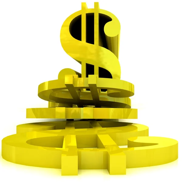 Skivad dollar symbol — Stockfoto