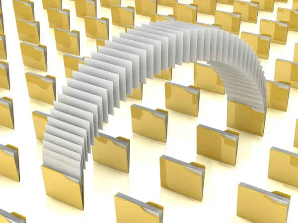 Carpeta amarilla 3D y bloqueo. Concepto de seguridad de datos. —  Fotos de Stock