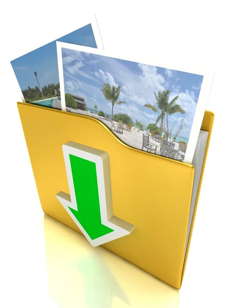 Download folder icon — Stock Photo, Image