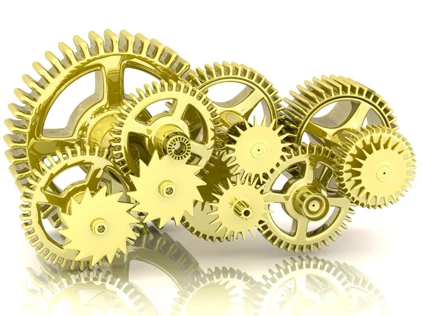 Gears isolated on white. Work concept. — Stock Photo, Image
