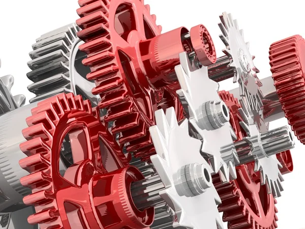 Gears isolated on white. Work concept. — Stock Photo, Image