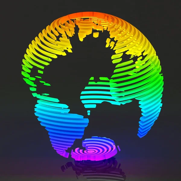 Globe abstrait coloré — Photo