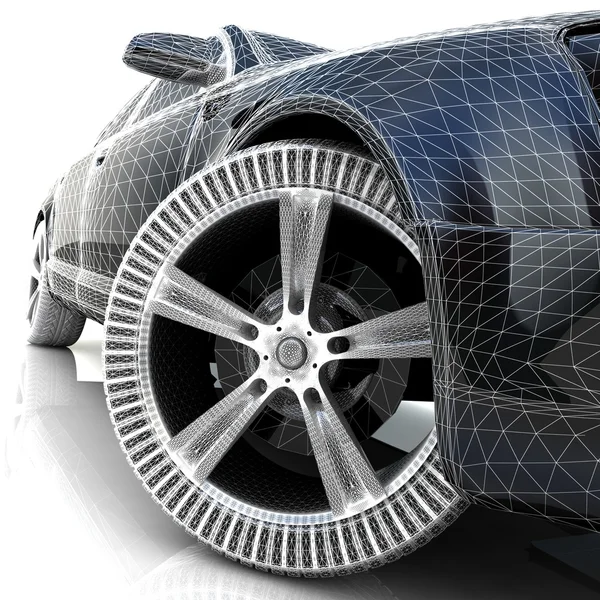 3D auto-ontwerp — Stockfoto