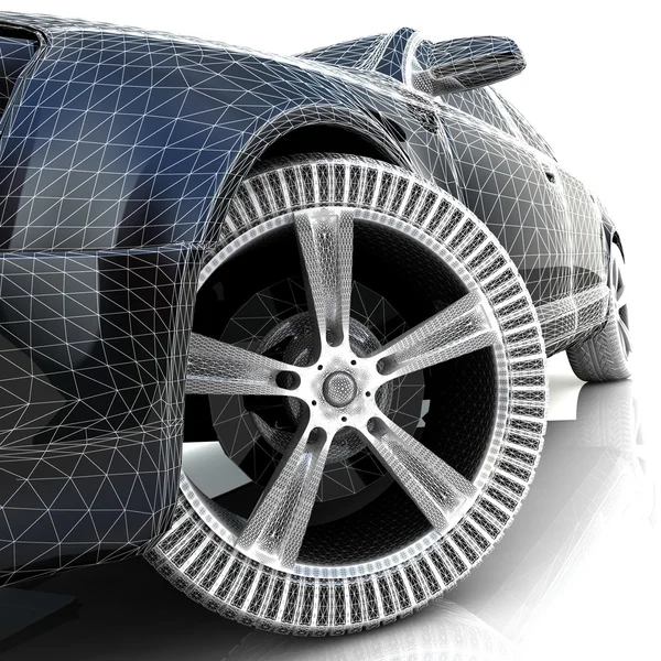 3 डी कार डिझाइन — स्टॉक फोटो, इमेज