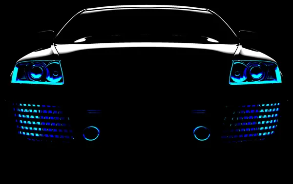 Meu próprio design de carro em preto — Fotografia de Stock