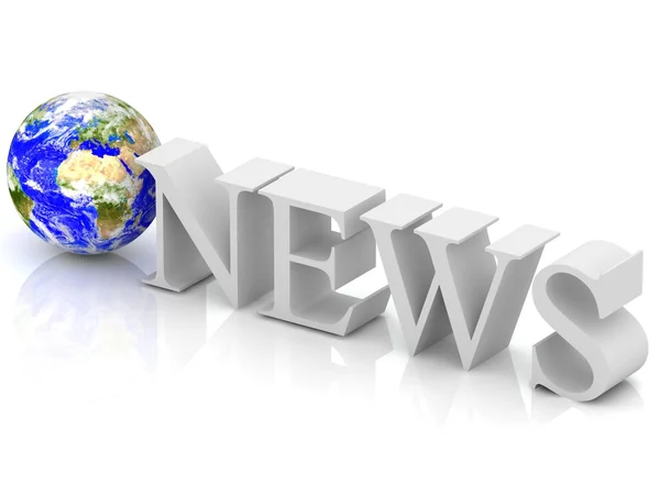 3d News text with globe. — Stock Photo, Image