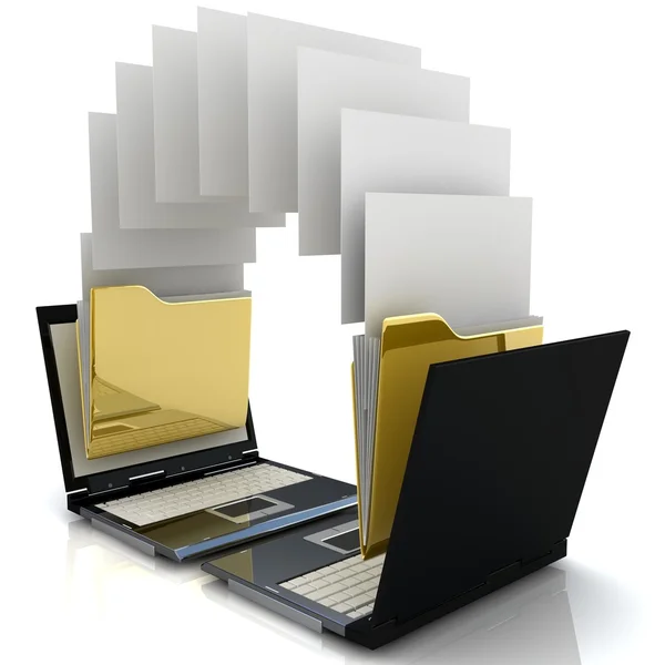 3d file sharing concept — Stock Photo, Image