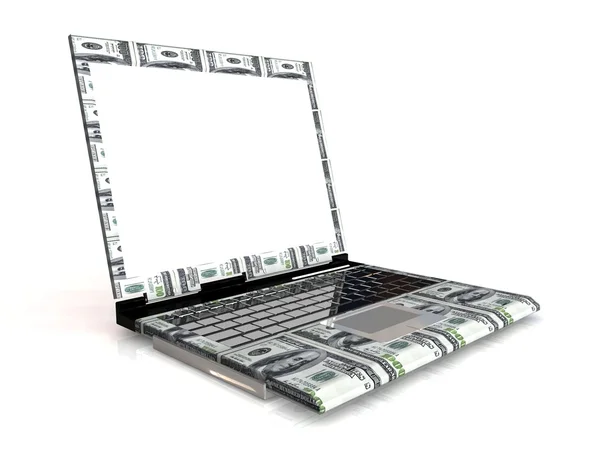 Laptop 100 Dollar Textur — Stockfoto