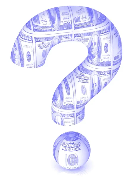 3d Dollar question mark — Stock Photo, Image