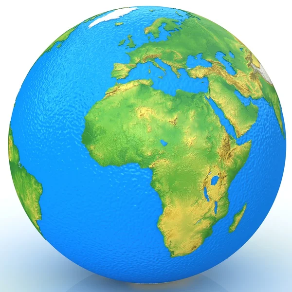 3d water real globe. — Stock Photo, Image