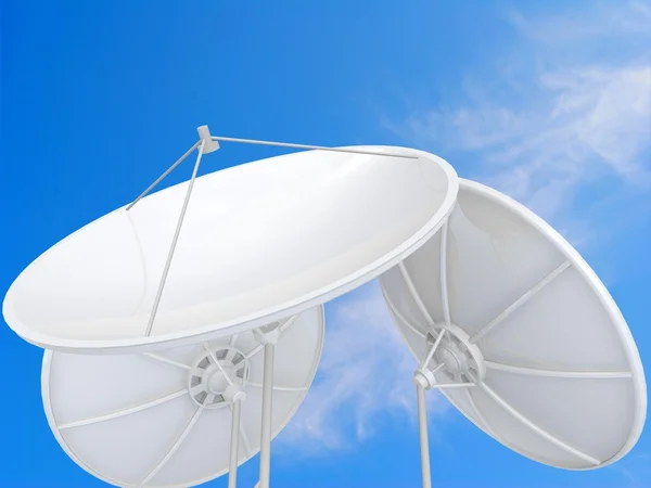 3D anten satelitarnych — Zdjęcie stockowe