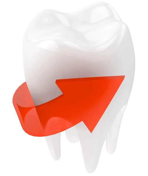 3D-Konzept zum Schutz der Zähne. — Stockfoto