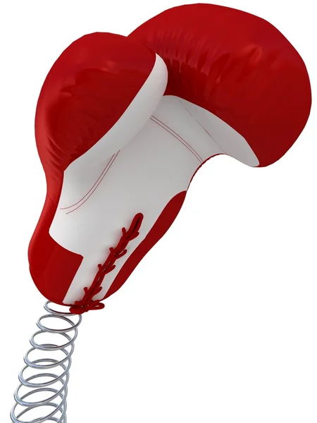 Boxing glove coming out — Stock Photo, Image