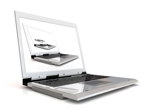 Laptop with laptop on screen. — Stock Photo, Image