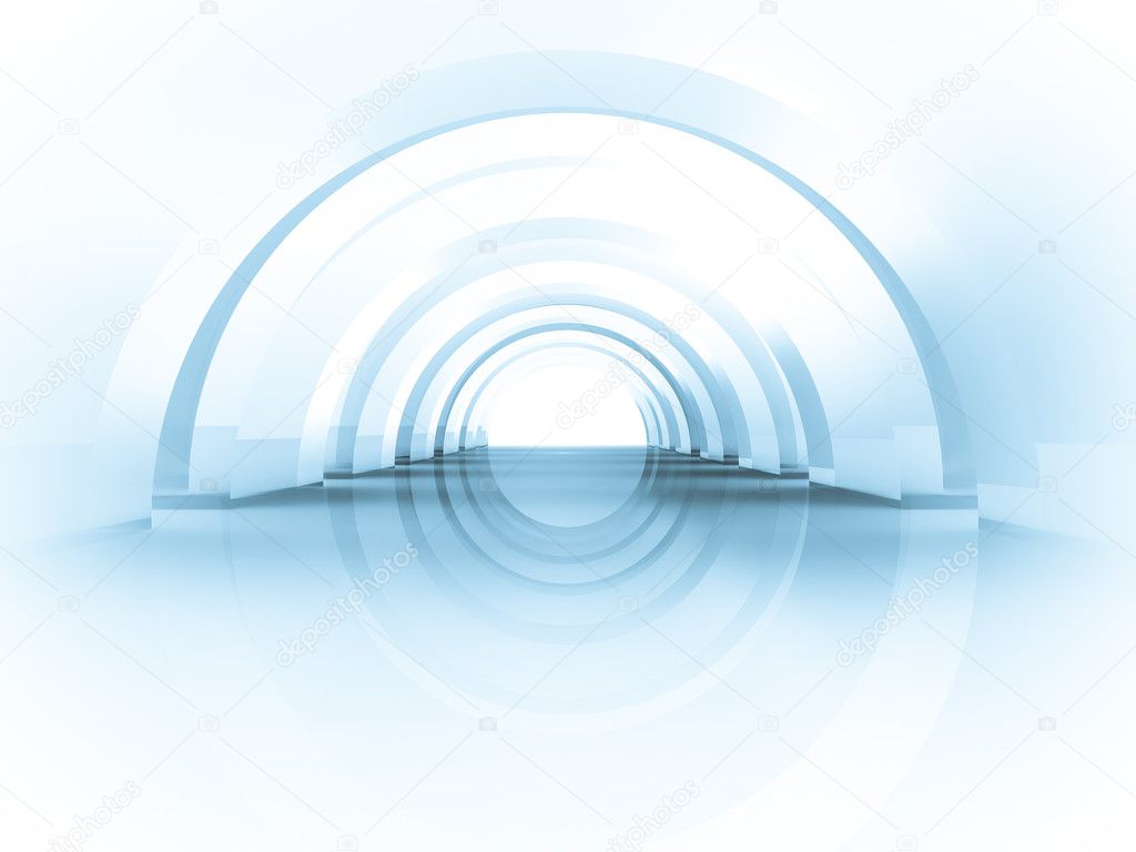 3d Abstract Architecture Tunnel Background