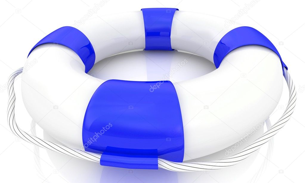 Isolated 3d life buoy