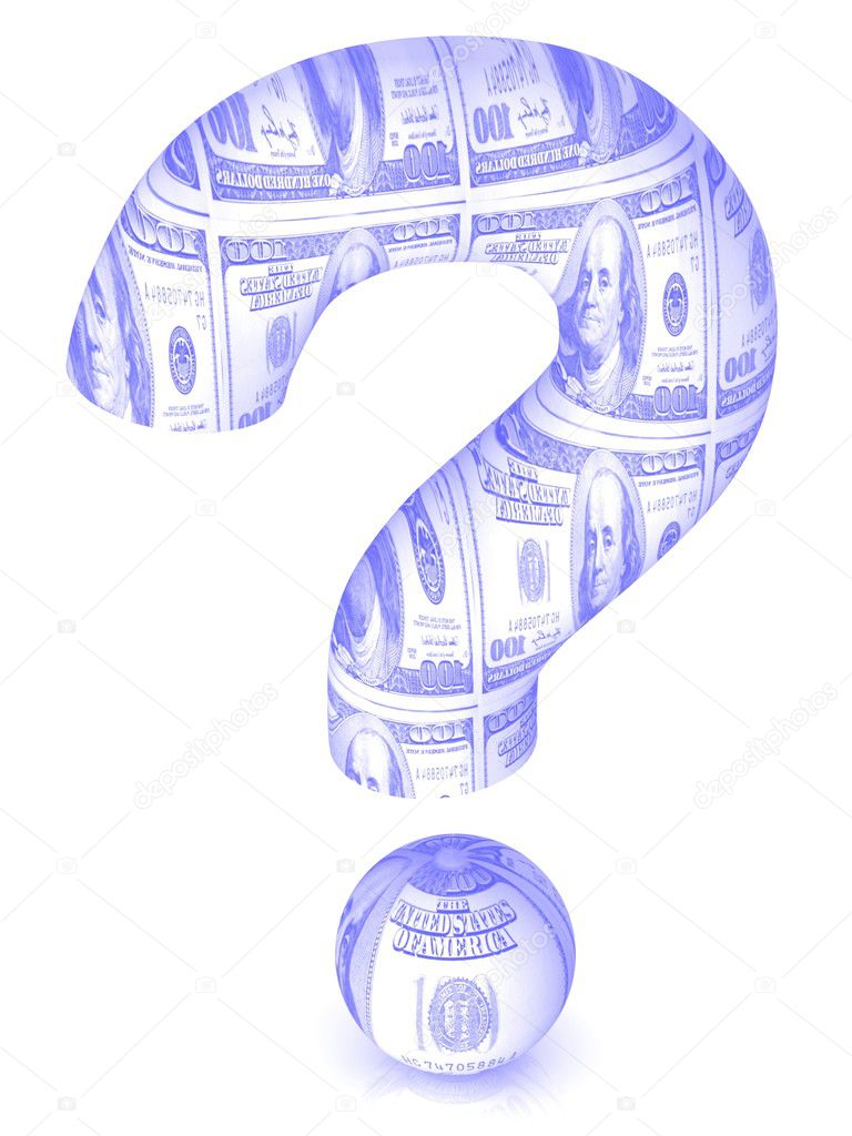 3d Dollar question mark