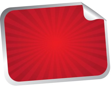 Sale Sticker with white border isolated on red clipart