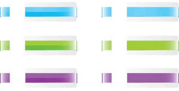 Ribbons in 3 different colours — Stock Vector