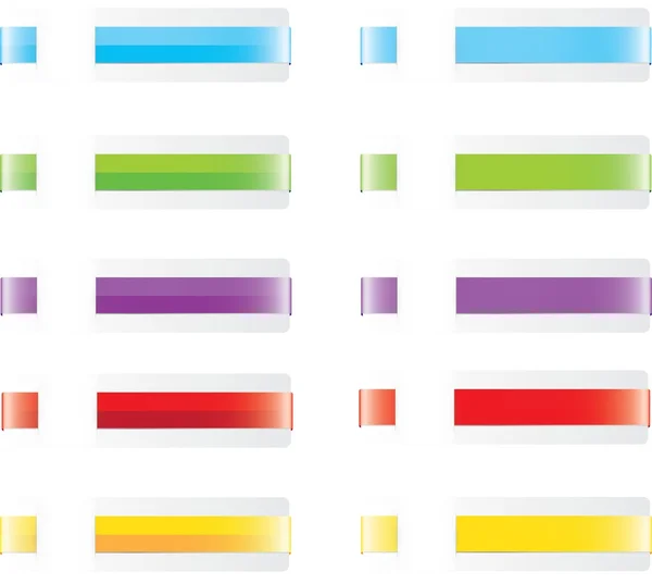 Rubans en 5 couleurs différentes — Image vectorielle