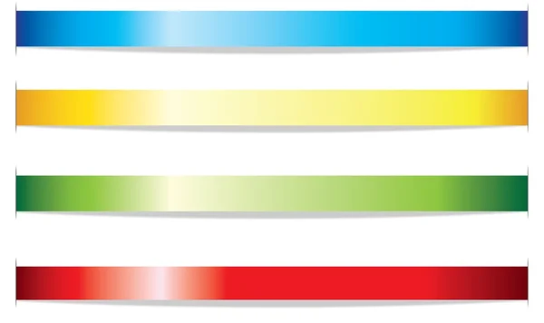 4 kleuren linten vector illustratie — Stockvector