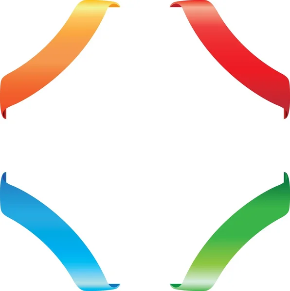 4 Ribbons Vector Illustration — Stock Vector