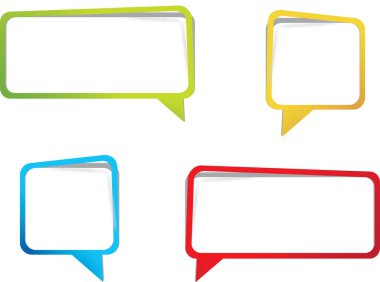 Speech bubbles on white background. clipart