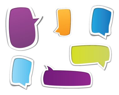 Speech Bubbles Stickers clipart