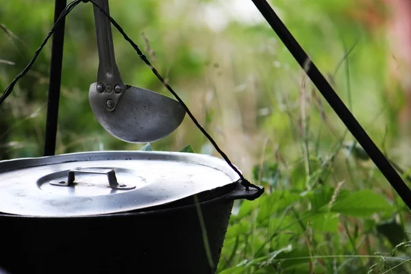 stock image Kettle on the fire