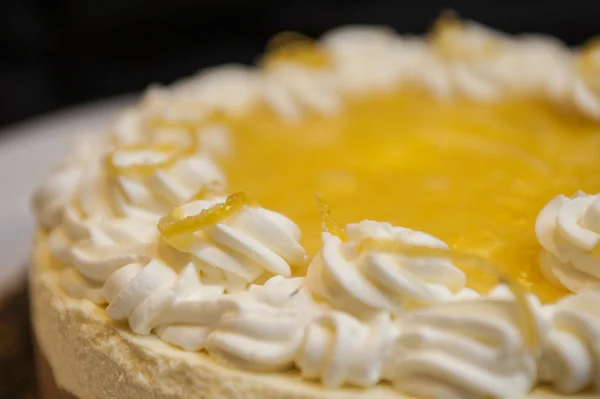 stock image Lemon cheesecake with zest