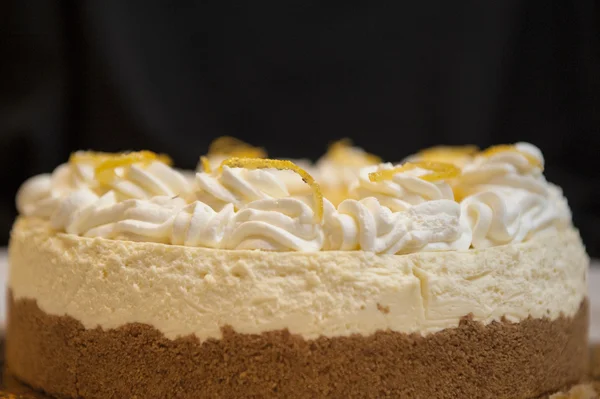 stock image Lemon cheesecake with zest