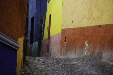 Cobblestone streets, San Miguel de Allende, Mexico clipart