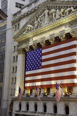 US Stock Exchange in New York City clipart