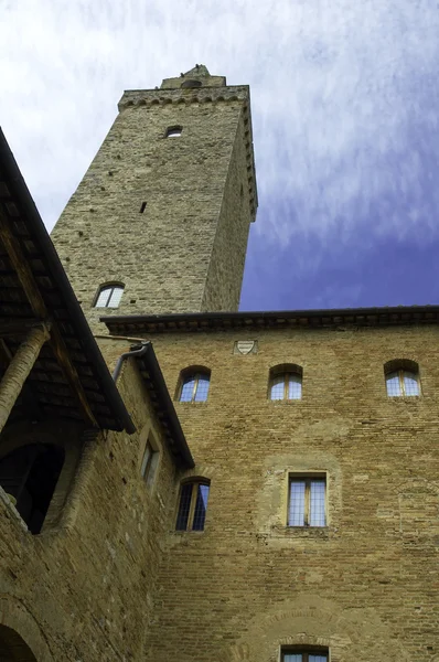 Wieża w san gimignano, Włochy — Zdjęcie stockowe