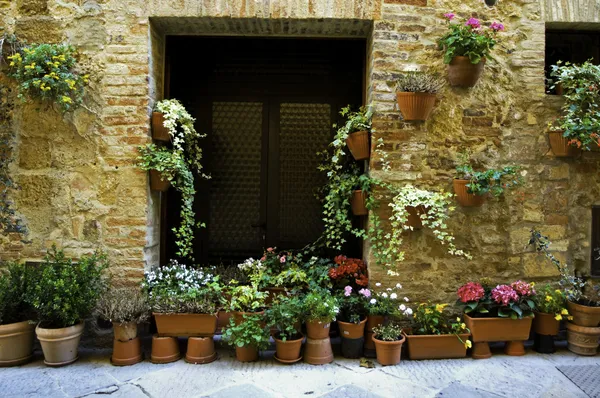 stock image Doorway garden, Italian village